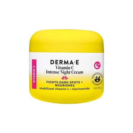 DERMA E Vitamin C Night Cream with Stabilized Vitamin C and nourishing ingredients for overnight skin hydration