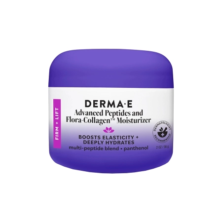 DERMA E Advanced Peptides & Flora-Collagen™ Moisturizer for firmer, smoother and more youthful-looking skin.
