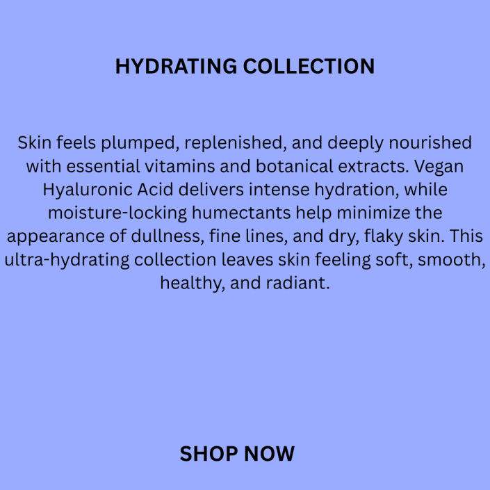 DERMA E Hydrating Collection featuring Vegan Hyaluronic Acid skincare for deeply hydrated, plump, radiant-looking skin.