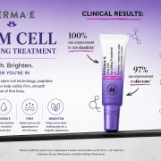DERMA E Stem Cell Eye Lifting Treatment with clinical results for improved skin elasticity and skin tone